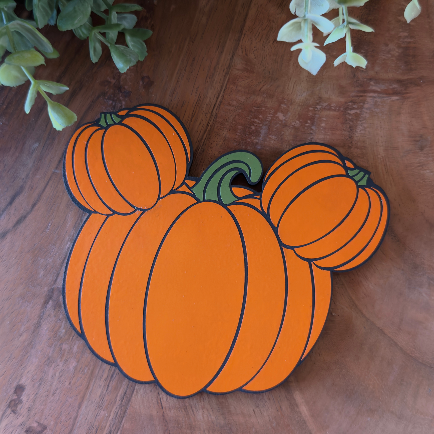 Mouse Pumpkin Wooden Coasters